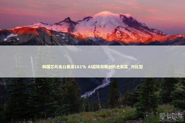 韩国芯片出口暴涨161% AI超级周期创历史新高_对比型