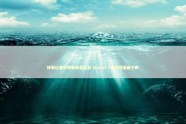 特斯拉重夺挪威销量冠军 Model Y单月销量破千辆