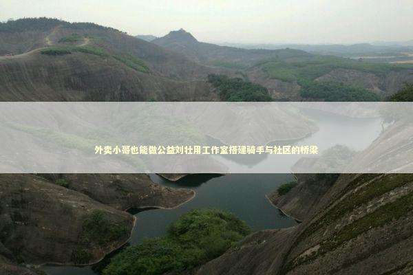 外卖小哥也能做公益刘壮用工作室搭建骑手与社区的桥梁