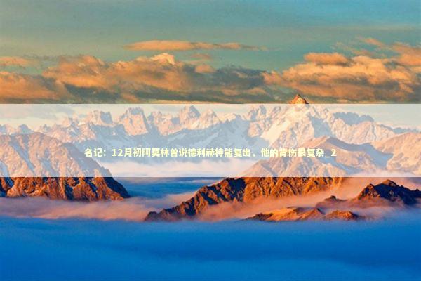 名记：12月初阿莫林曾说德利赫特能复出，他的背伤很复杂_2